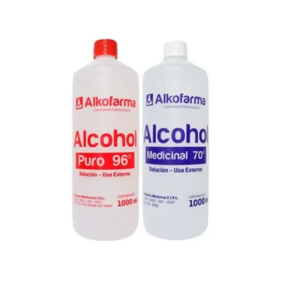 ALCOHOL ALKOFARMA X 1000ML PURO 96° Y MEDICINAL 70°